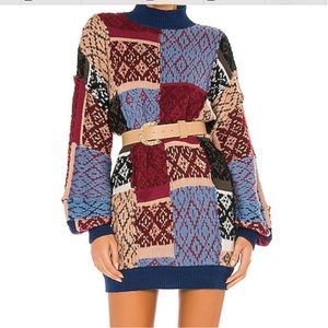 Free People - Patched Argyle Dress Size XS